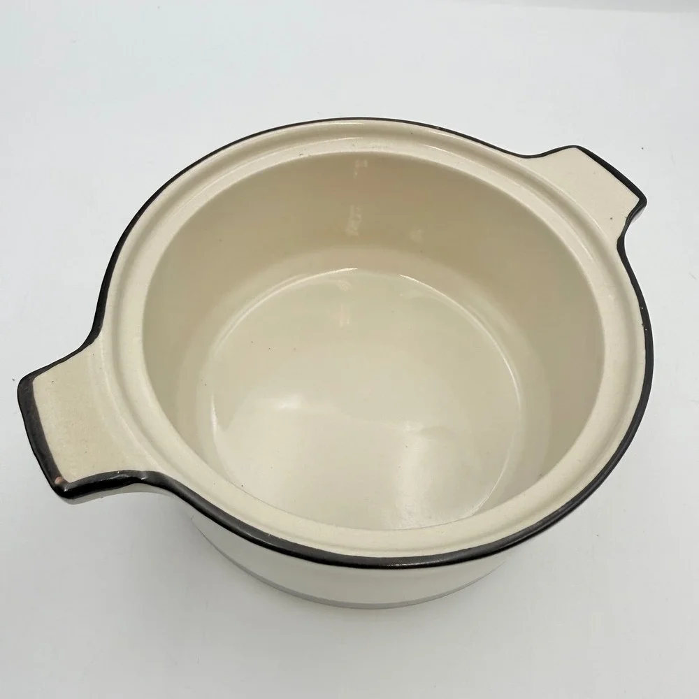 Vintage Strawberries Stoneware Lidded Casserole Dish Japan 4112 Retro MCM Baker